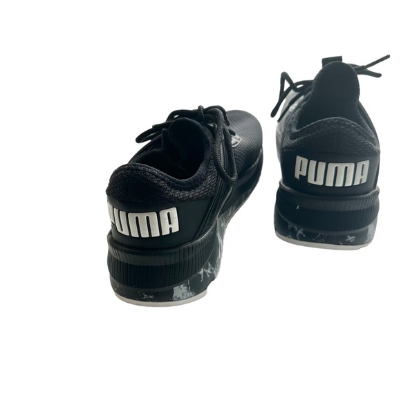 Puma sneakers, woman’s size 8 1/2, black and white, like new - Picture 3 of 8